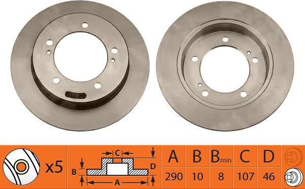 SB BR29102 - Disque de frein cwaw.fr