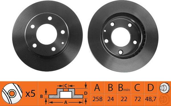 SB BR25102T - Disque de frein cwaw.fr