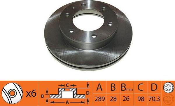 SB BR25116T - Disque de frein cwaw.fr