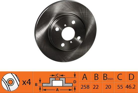 SB BR21194T - Disque de frein cwaw.fr