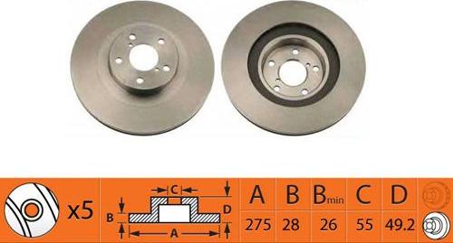 SB BR21188T - Disque de frein cwaw.fr