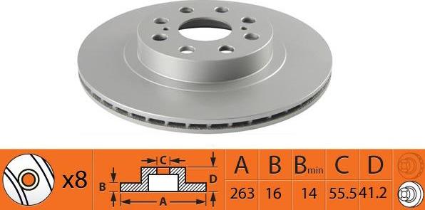 SB BR21212T - Disque de frein cwaw.fr