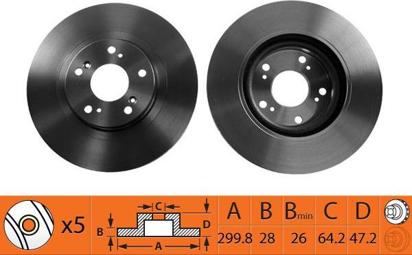 SB BR28119T - Disque de frein cwaw.fr