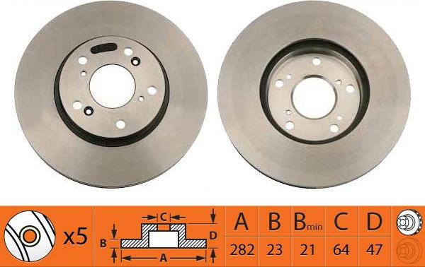 SB BR28115T - Disque de frein cwaw.fr