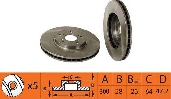 SB BR28133T - Disque de frein cwaw.fr