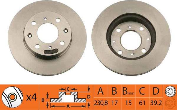 SB BR28120T - Disque de frein cwaw.fr