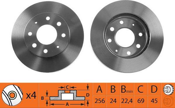 SB BR23104T - Disque de frein cwaw.fr