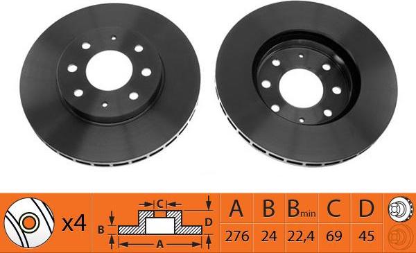 SB BR23108T - Disque de frein cwaw.fr