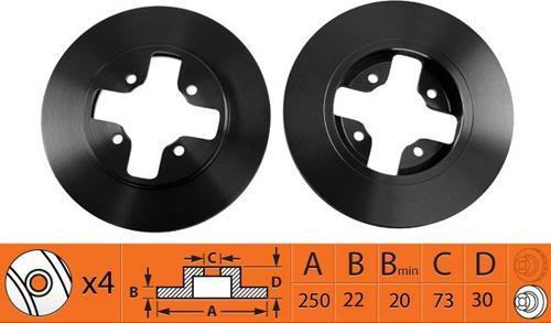 SB BR22156T - Disque de frein cwaw.fr