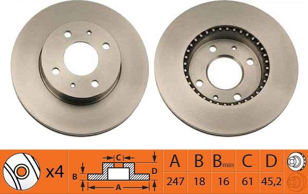 SB BR22115T - Disque de frein cwaw.fr