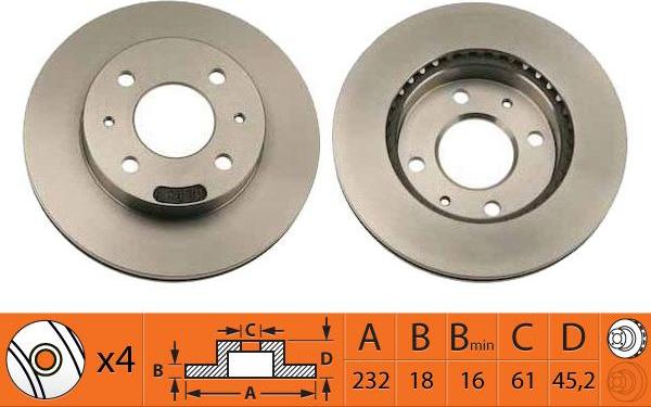 SB BR22116T - Disque de frein cwaw.fr