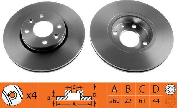 SB BR22124T - Disque de frein cwaw.fr