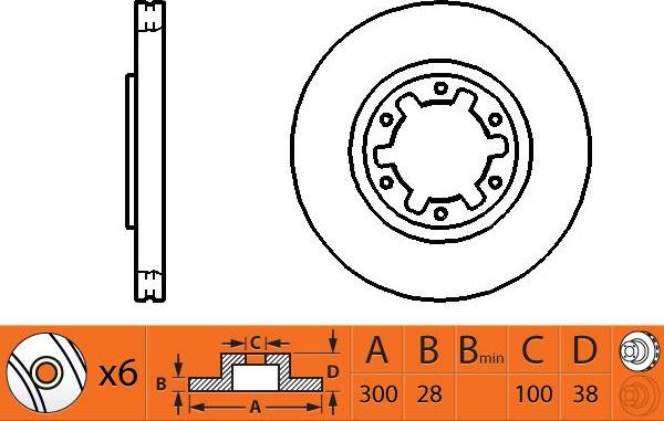 SB BR22125T - Disque de frein cwaw.fr