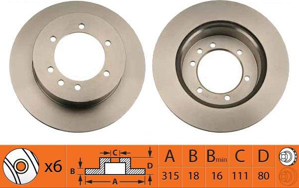 SB BR22128T - Disque de frein cwaw.fr