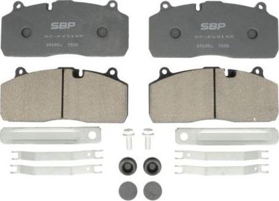 SBP 07P29195 - Kit de plaquettes de frein, frein à disque cwaw.fr