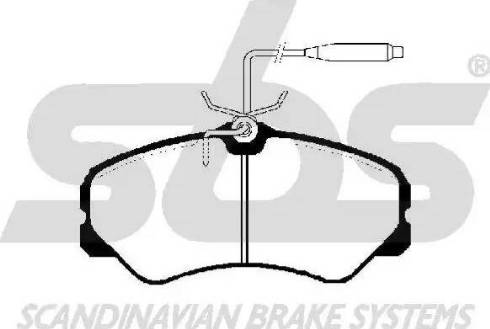 SBS 1501229954 - Kit de plaquettes de frein, frein à disque cwaw.fr