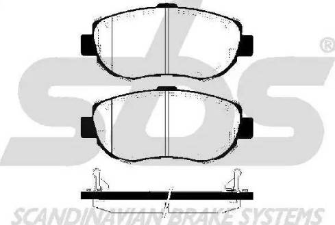 SBS 1501224543 - Kit de plaquettes de frein, frein à disque cwaw.fr