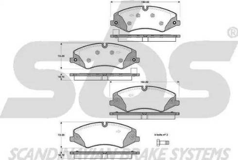 SBS 1501224032 - Kit de plaquettes de frein, frein à disque cwaw.fr