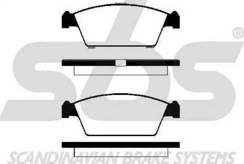 SBS 1501225001 - Kit de plaquettes de frein, frein à disque cwaw.fr