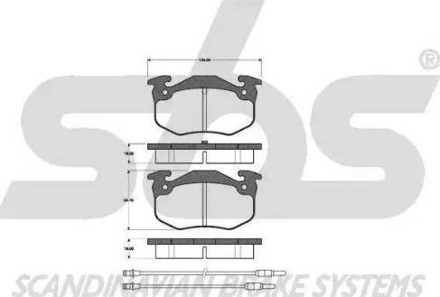 SBS 1501221918 - Kit de plaquettes de frein, frein à disque cwaw.fr