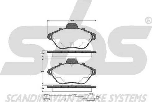 SBS 1501221922 - Kit de plaquettes de frein, frein à disque cwaw.fr