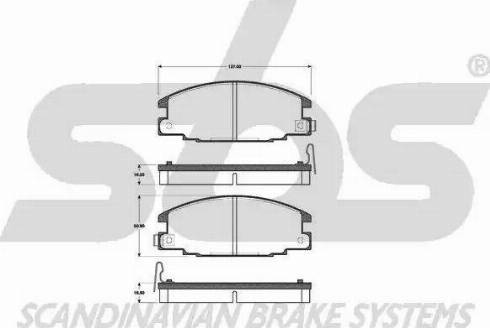 SBS 1501221405 - Kit de plaquettes de frein, frein à disque cwaw.fr