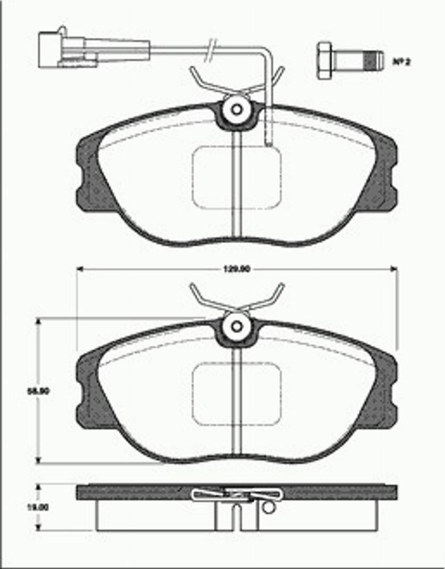 SBS 1501221014 - Kit de plaquettes de frein, frein à disque cwaw.fr