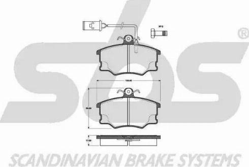 SBS 1501221013 - Kit de plaquettes de frein, frein à disque cwaw.fr