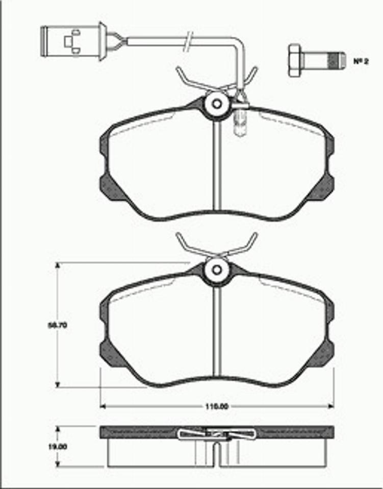 SBS 1501221012 - Kit de plaquettes de frein, frein à disque cwaw.fr