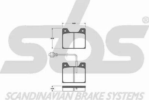 SBS 1501221808 - Kit de plaquettes de frein, frein à disque cwaw.fr