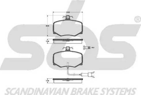 SBS 1501221212 - Kit de plaquettes de frein, frein à disque cwaw.fr