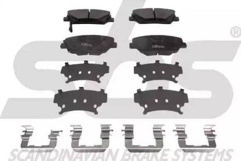 SBS 1501223449 - Kit de plaquettes de frein, frein à disque cwaw.fr