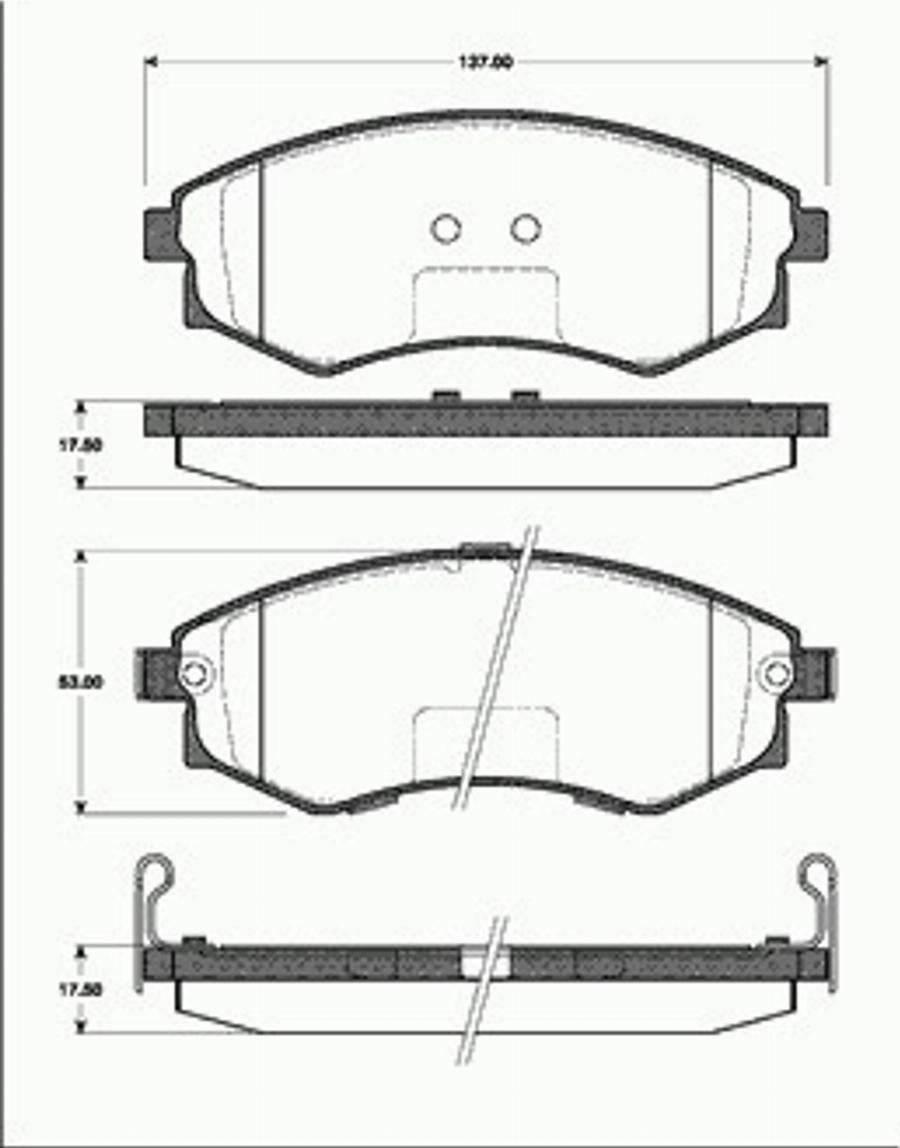 SBS 1501223407 - Kit de plaquettes de frein, frein à disque cwaw.fr