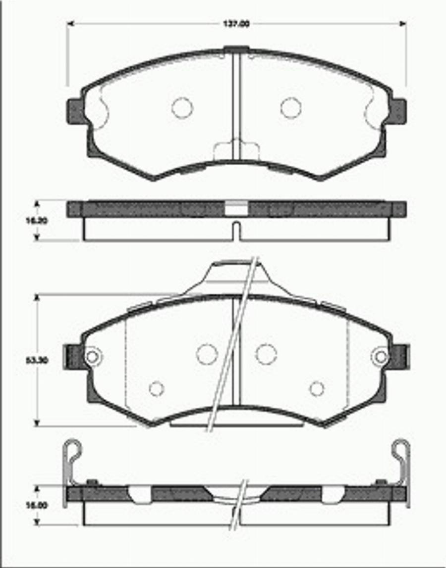 SBS 1501223418 - Kit de plaquettes de frein, frein à disque cwaw.fr