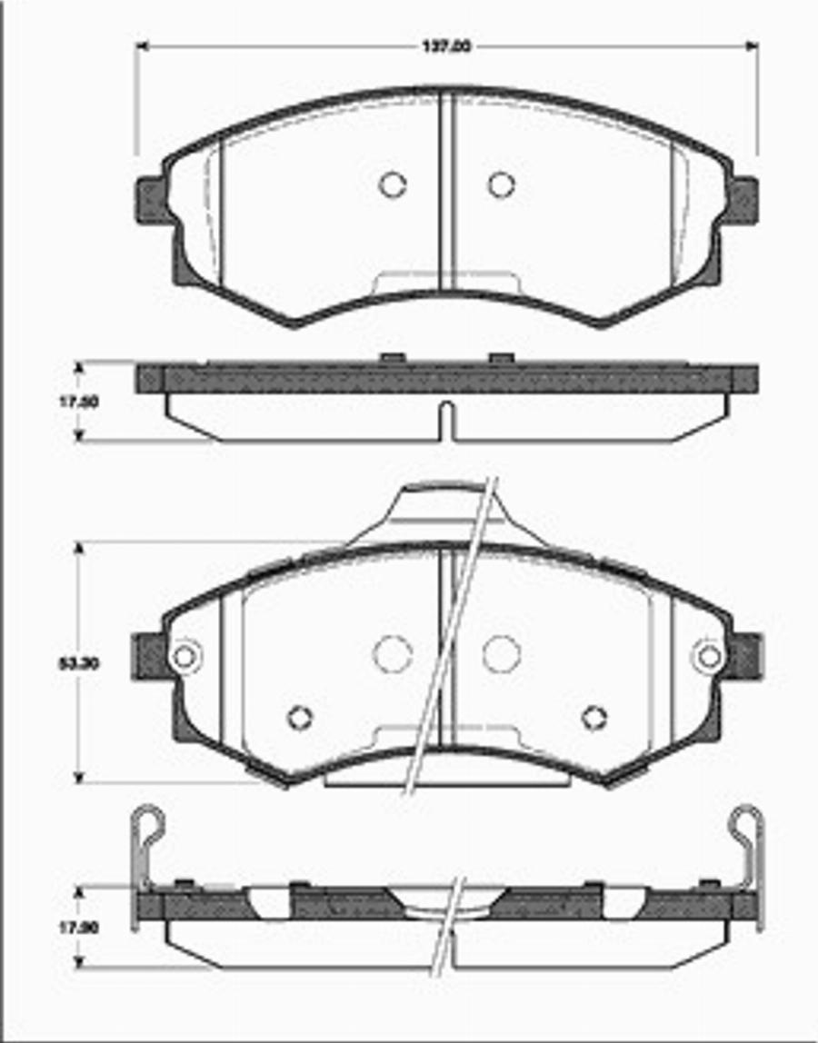 SBS 1501223412 - Kit de plaquettes de frein, frein à disque cwaw.fr