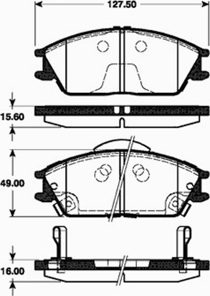 SBS 1501223424 - Kit de plaquettes de frein, frein à disque cwaw.fr