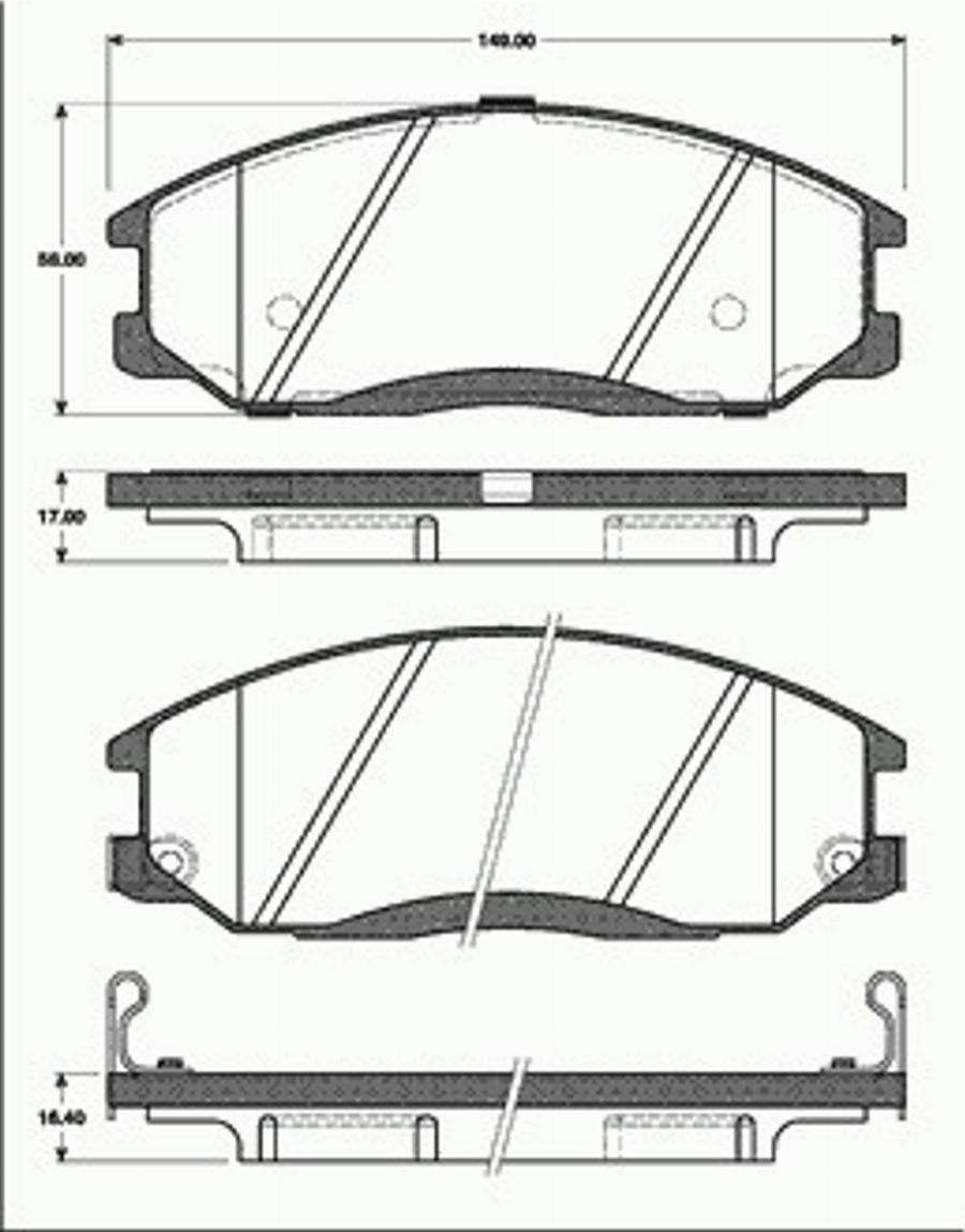 SBS 1501223420 - Kit de plaquettes de frein, frein à disque cwaw.fr