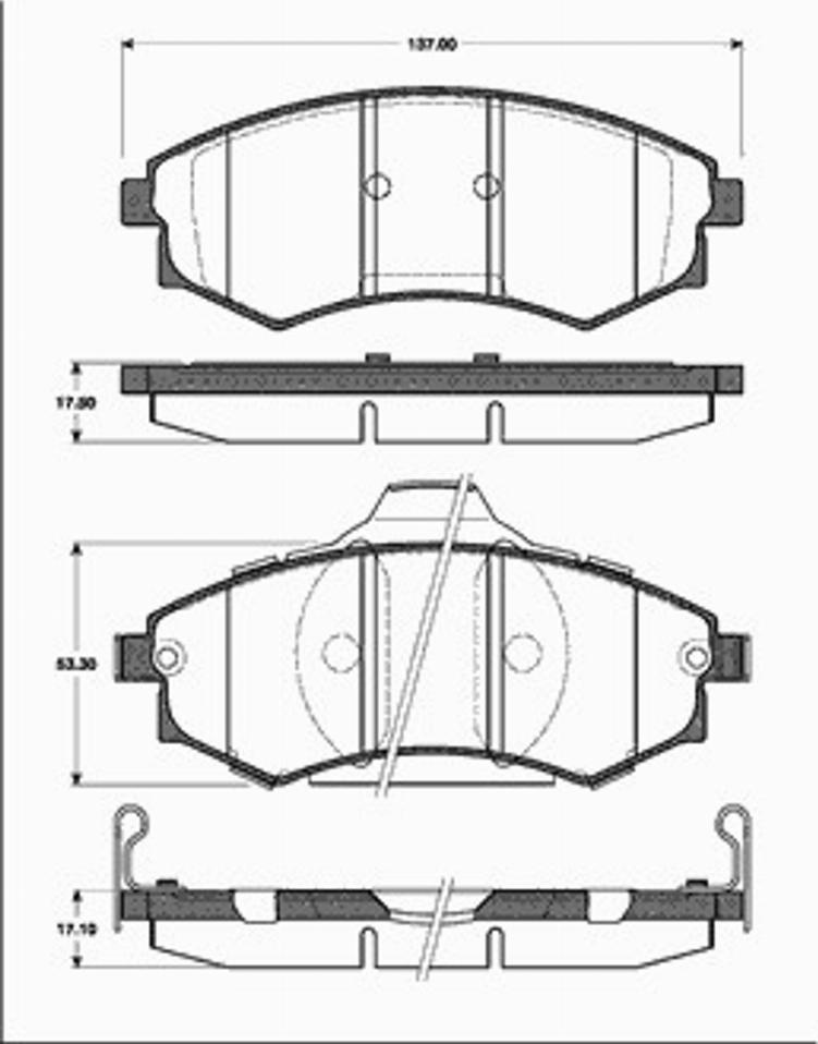 SBS 1501223423 - Kit de plaquettes de frein, frein à disque cwaw.fr