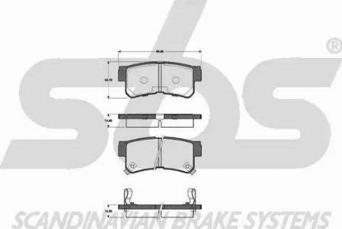 SBS 1501223422 - Kit de plaquettes de frein, frein à disque cwaw.fr