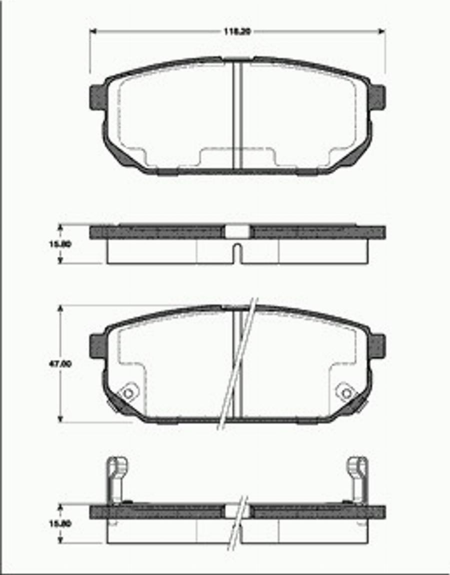 SBS 1501223509 - Kit de plaquettes de frein, frein à disque cwaw.fr