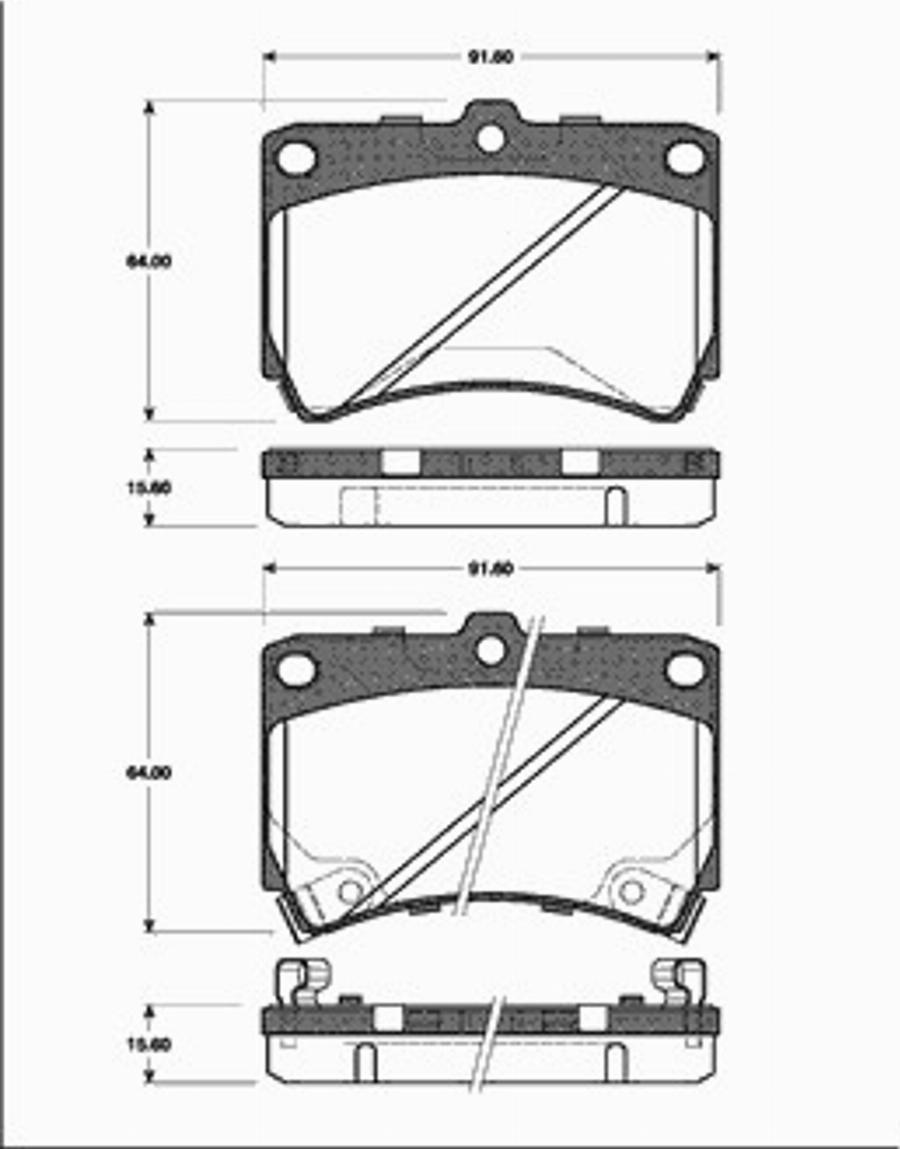 SBS 1501223515 - Kit de plaquettes de frein, frein à disque cwaw.fr