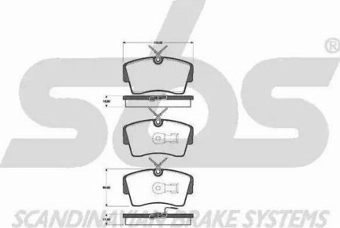 SBS 1501223610 - Kit de plaquettes de frein, frein à disque cwaw.fr