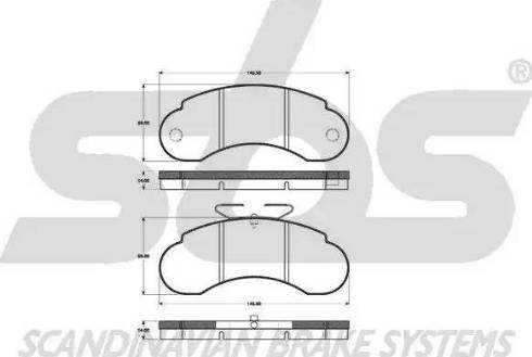 SBS 1501223311 - Kit de plaquettes de frein, frein à disque cwaw.fr