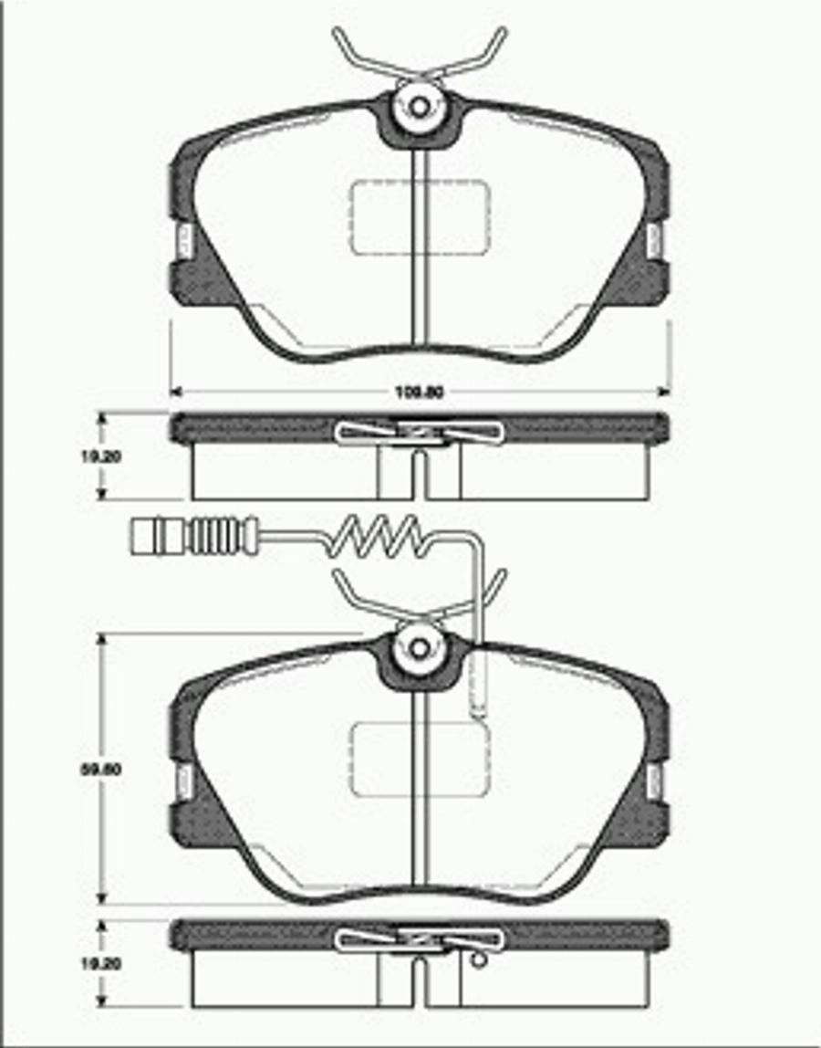 SBS 1501223318 - Kit de plaquettes de frein, frein à disque cwaw.fr