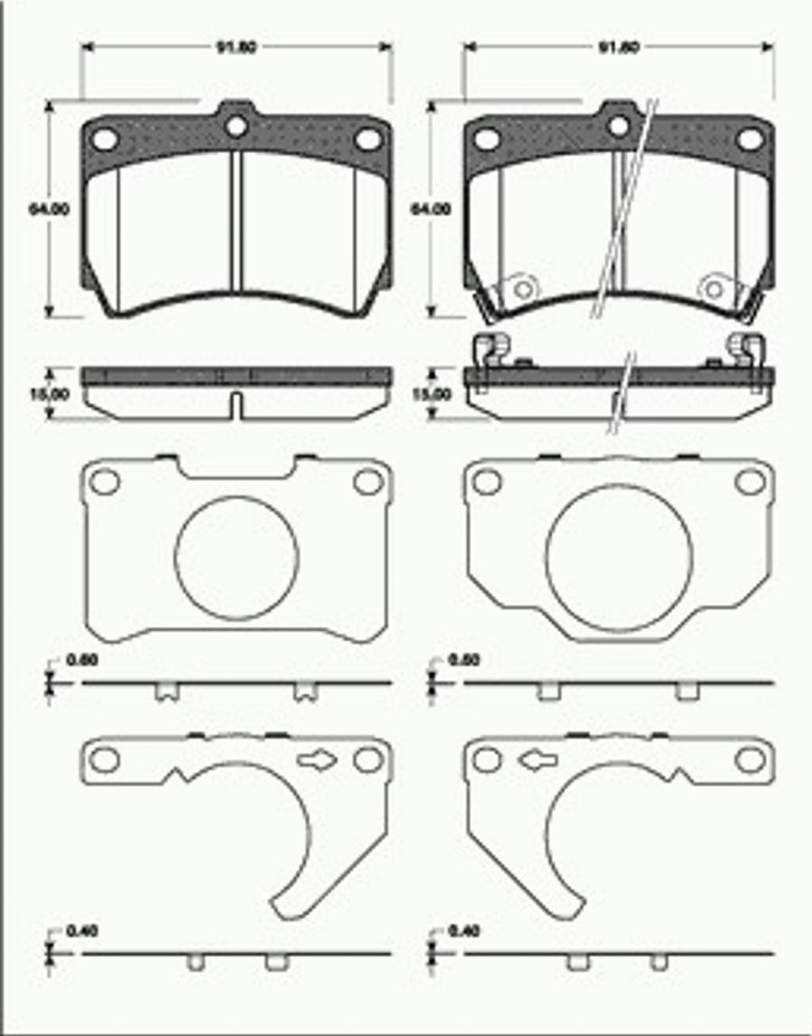 SBS 1501223242 - Kit de plaquettes de frein, frein à disque cwaw.fr