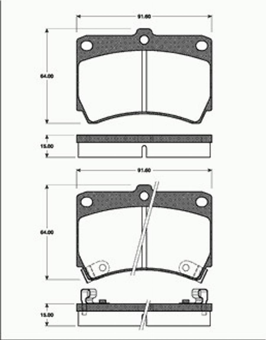 SBS 1501223220 - Kit de plaquettes de frein, frein à disque cwaw.fr