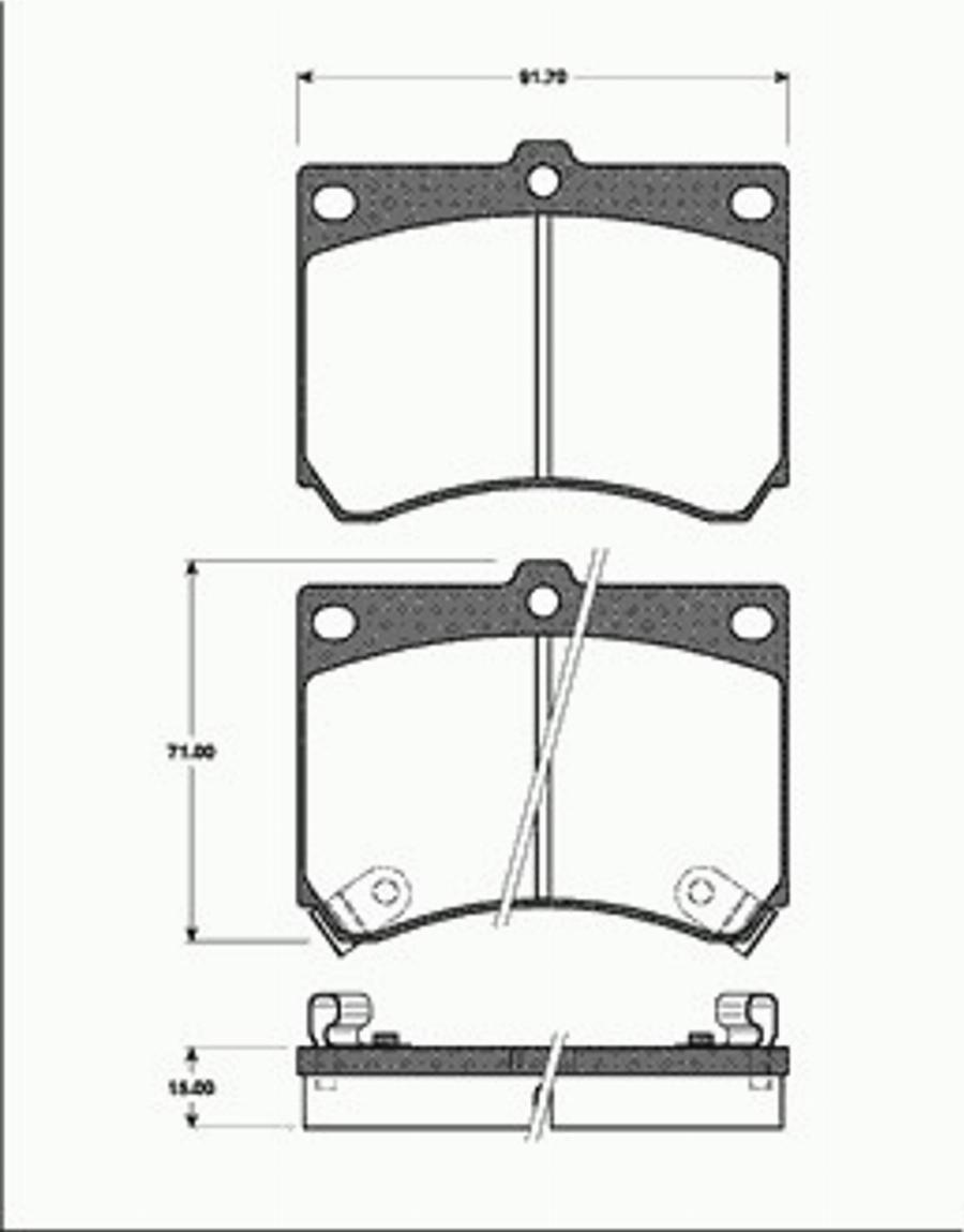 SBS 1501223221 - Kit de plaquettes de frein, frein à disque cwaw.fr