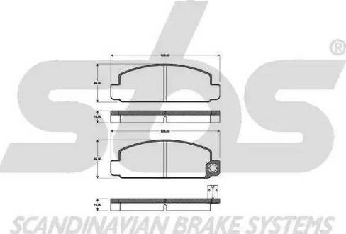 SBS 1501223228 - Kit de plaquettes de frein, frein à disque cwaw.fr