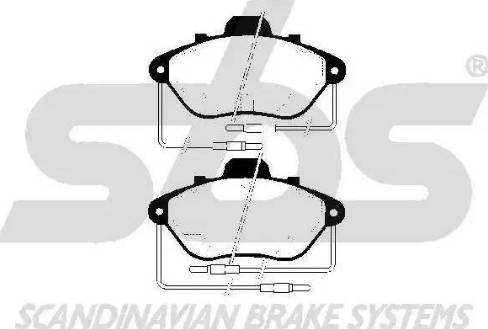 SBS 1501223718 - Kit de plaquettes de frein, frein à disque cwaw.fr