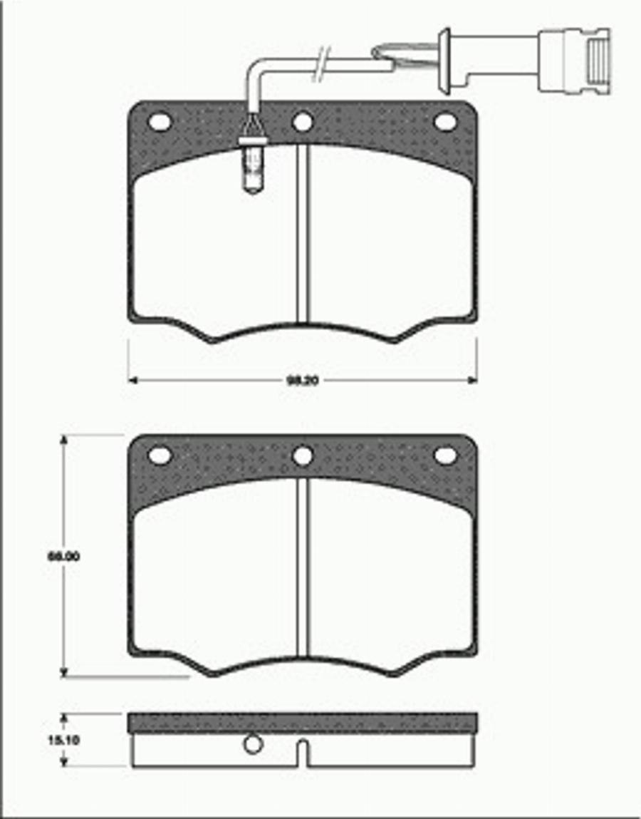 SBS 1501222510 - Kit de plaquettes de frein, frein à disque cwaw.fr